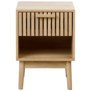 wohnli-moebel-suche-800001634466-1 NACHTTISCH mit 1 Schublade Hellbraun Lynwood Holzwerkstoff Beliani Möbel > Tische > Beistelltische Braun