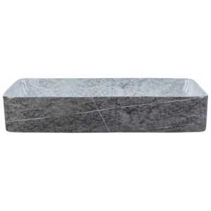 wohnli-moebel-suche-800001634548-1 AUFSATZWASCHBECKEN 61/35 cm Artaj Keramik Beliani Möbel > Schränke > Badezimmerschränke Grau