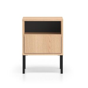 wohnli-moebel-suche-800001634659-1 NACHTTISCH Paige Holz und Schwarz Holzwerkstoff Petits-meubles Möbel > Kommoden & Schubladenschränke > Nachttische Schwarz