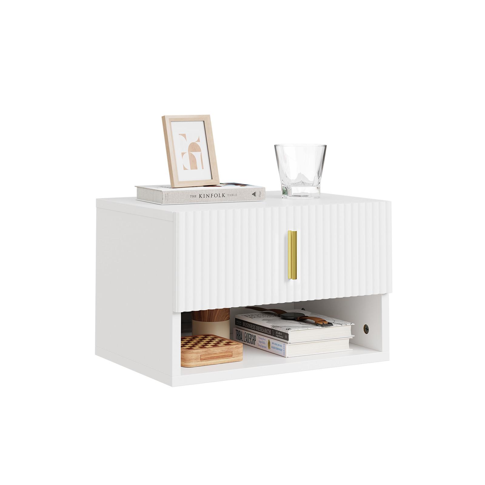 wohnli-moebel-suche-800001634792 Wohnli Möbelsuche - NACHTTISCH Schwebend Modern Weiß 40x30x26cm