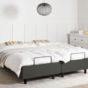 wohnli-moebel-suche-800001649321-1 POLSTERBETT Verstellbar 160/200 cm Dunkelgrau Duke II Textil Beliani Möbel > Betten > Polsterbetten Grau