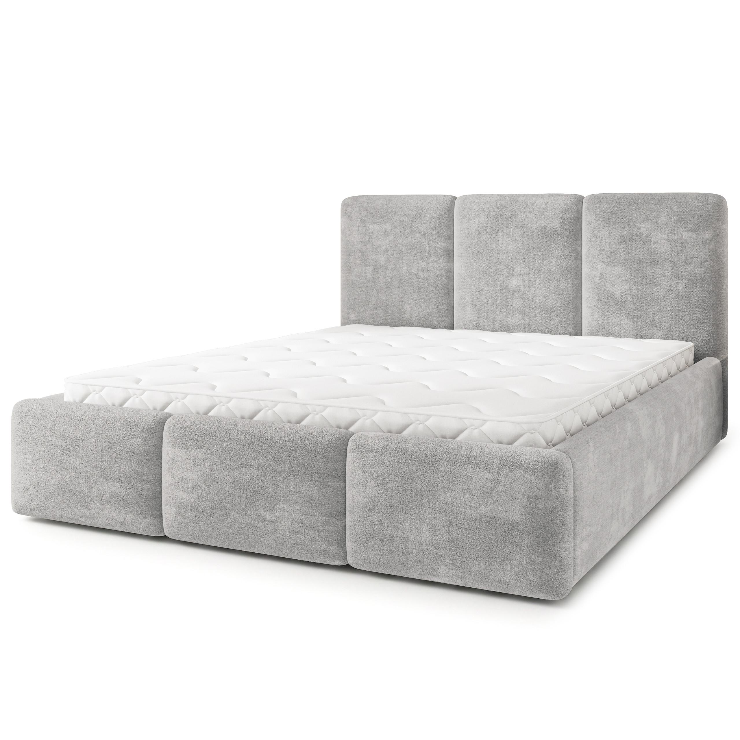 wohnli-moebel-suche-800001666884 Wohnli Möbelsuche - POLSTERBETT MORENA LM 160x200 cm mit Bettkästen - Hellgrau