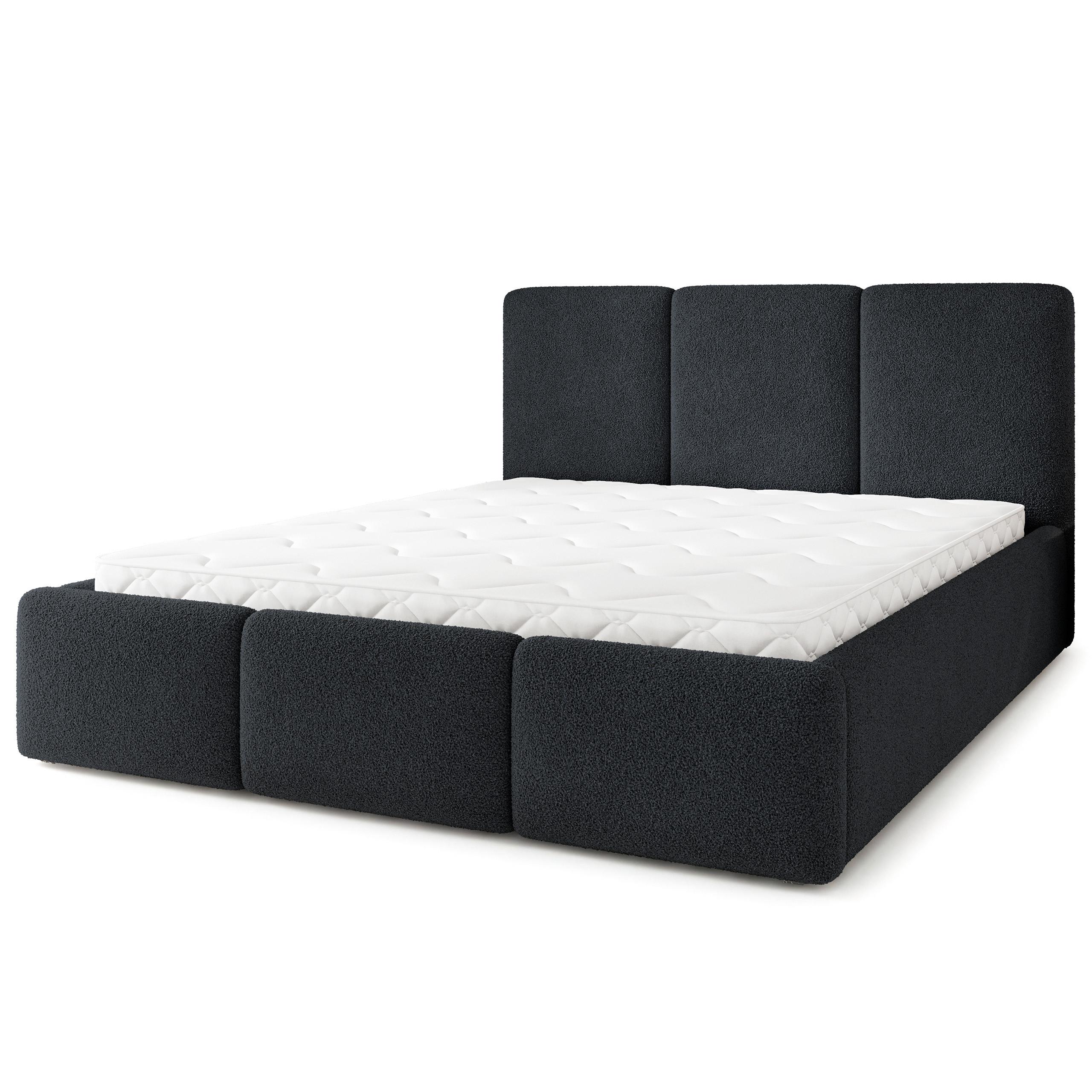 Wohnli Möbelsuche - POLSTERBETT MORENA Q 180x200 cm mit Bettkästen - Schwarz