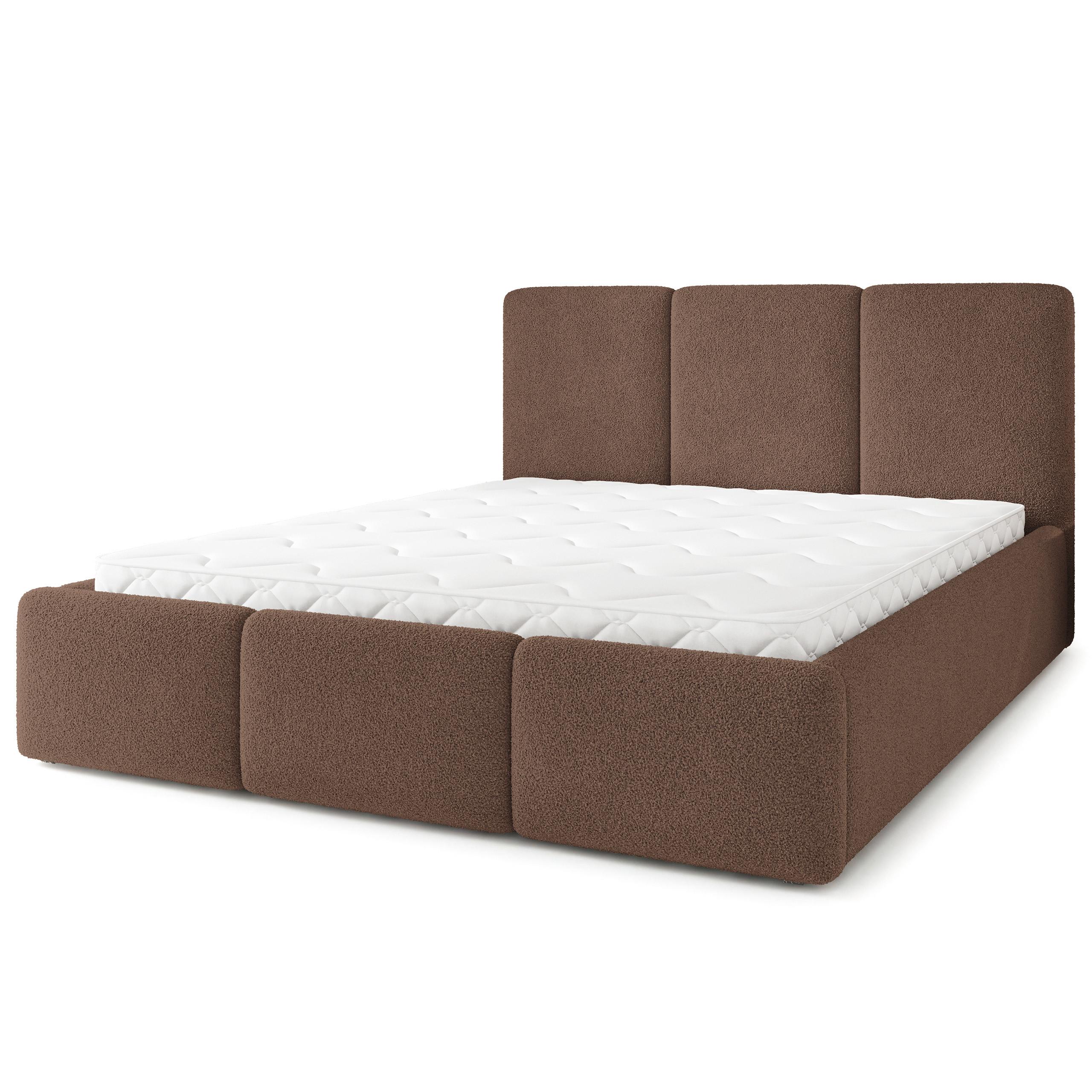 Wohnli Möbelsuche - POLSTERBETT MORENA Q 180x200 cm mit Bettkästen - Braun
