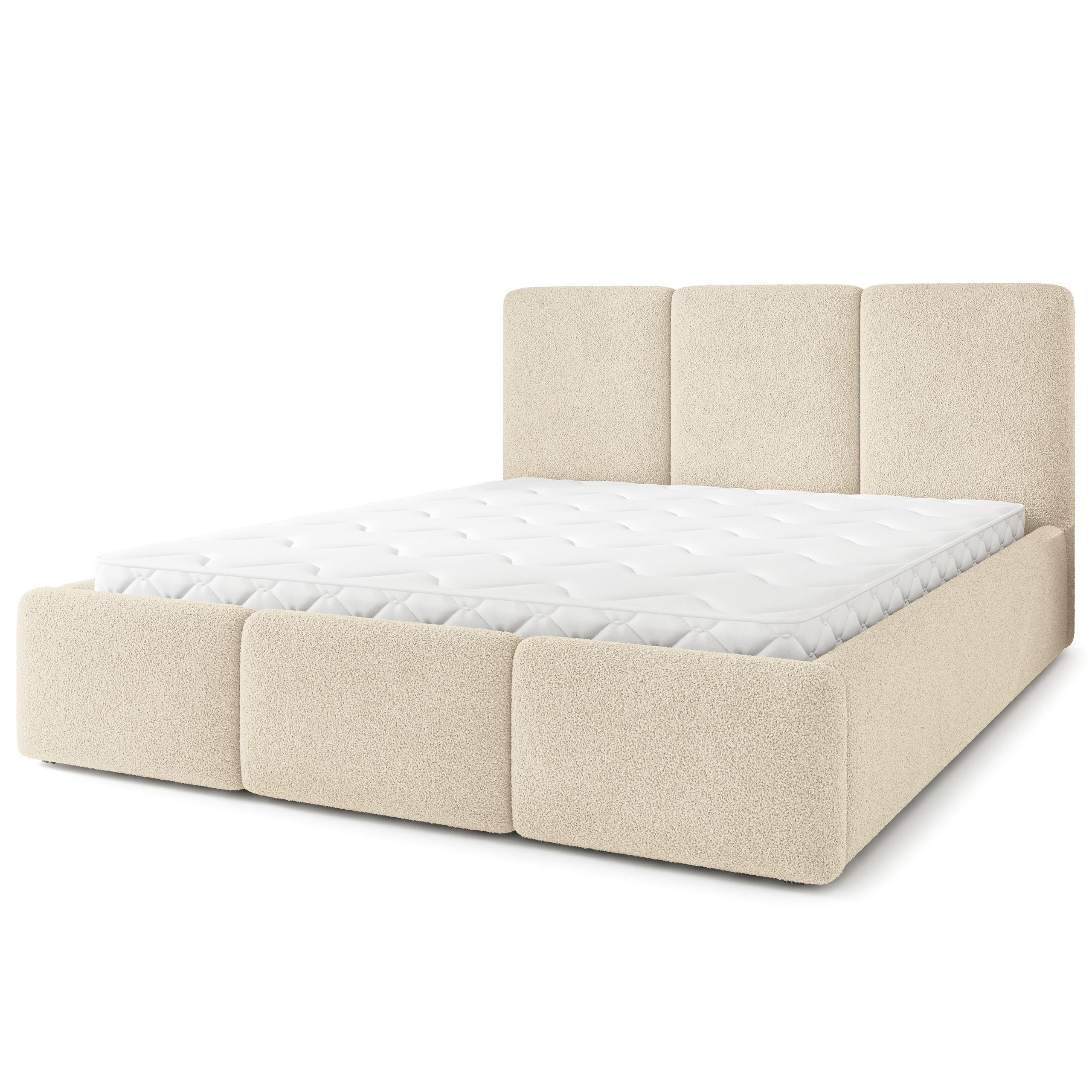 Wohnli Möbelsuche - POLSTERBETT MORENA Q 160x200 cm mit Bettkästen - Creme