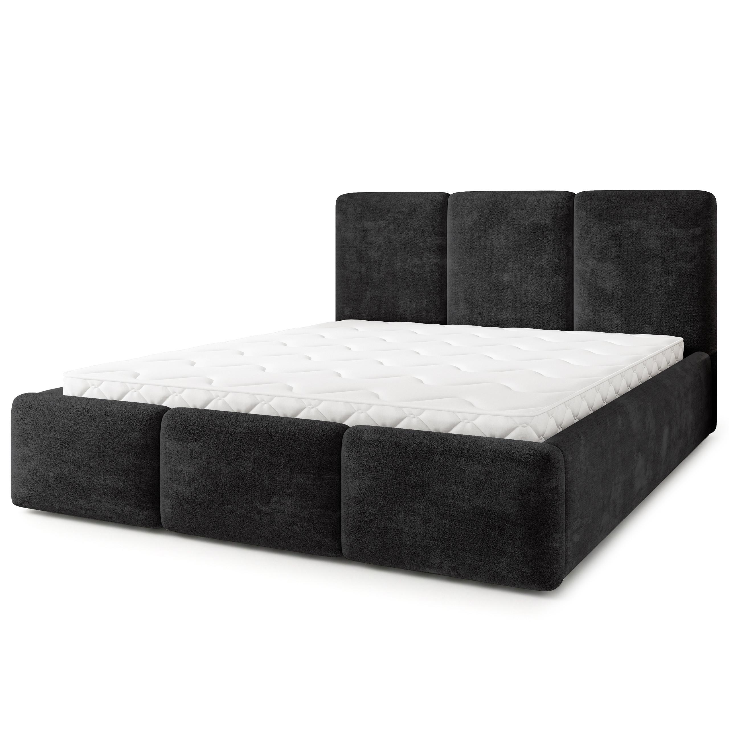 wohnli-moebel-suche-800001666987 Wohnli Möbelsuche - POLSTERBETT MORENA LM 140x200 cm mit Bettkästen - Schwarz