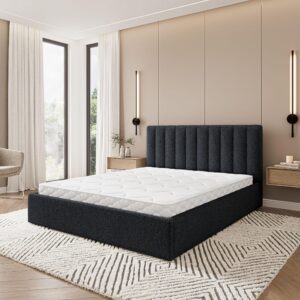 wohnli-moebel-suche-800001667020-1 POLSTERBETT DEMERA Q 180x200 cm mit Bettkästen - Schwarz Holz MASSENO Möbel > Betten > Polsterbetten Schwarz