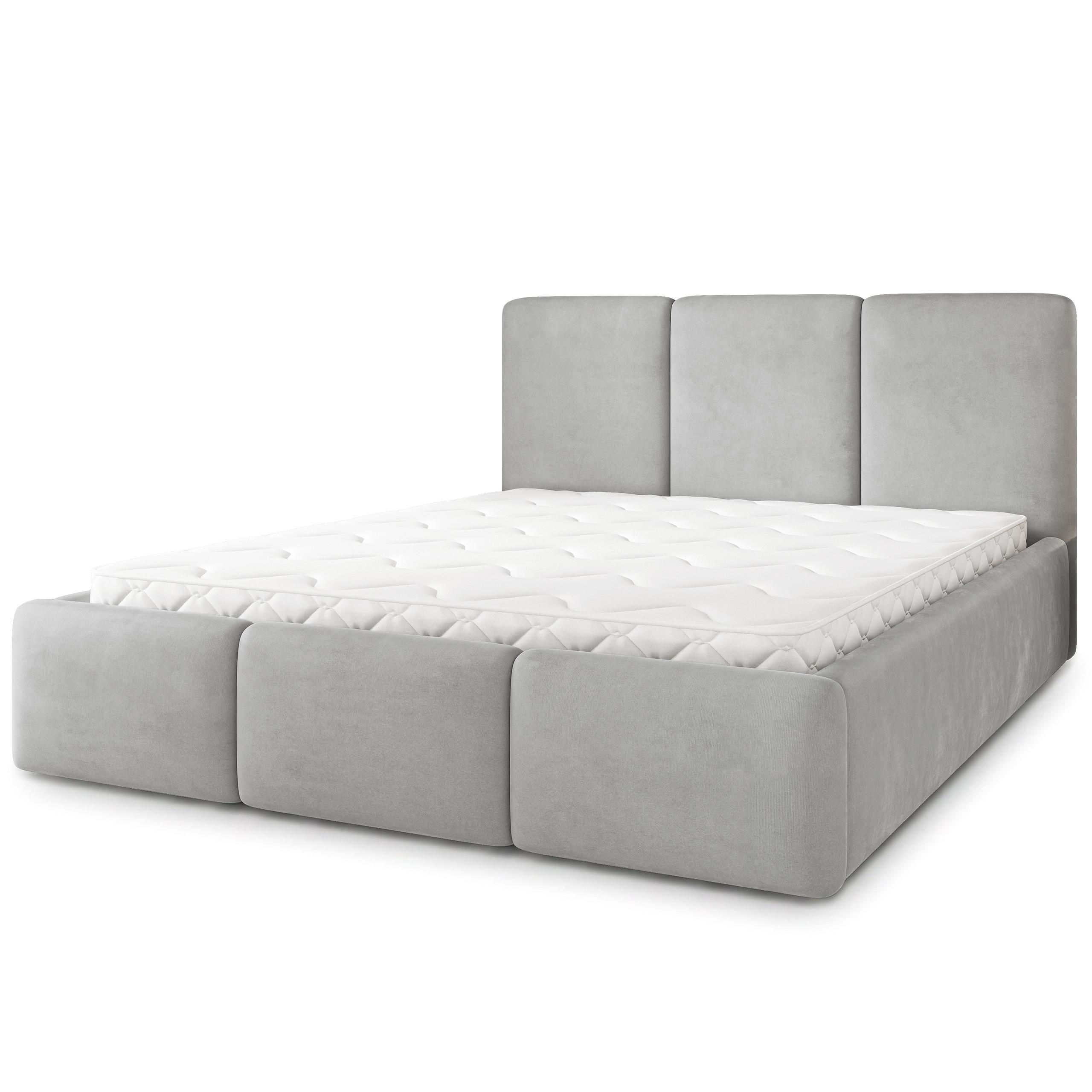 wohnli-moebel-suche-800001667041 Wohnli Möbelsuche - POLSTERBETT MORENA MGV 140x200 cm mit Bettkästen - Hellgrau