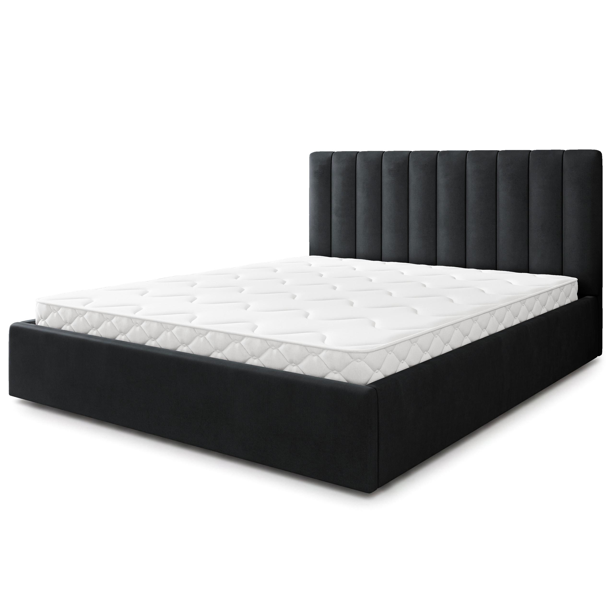 wohnli-moebel-suche-800001667077 Wohnli Möbelsuche - POLSTERBETT DEMERA MGV 120x200 cm mit Bettkästen - Schwarz