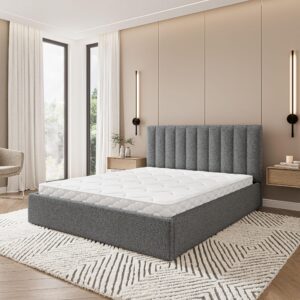 wohnli-moebel-suche-800001667079-1 POLSTERBETT DEMERA Q 120x200 cm mit Bettkästen - Grau Holz MASSENO Möbel > Betten > Polsterbetten Grau