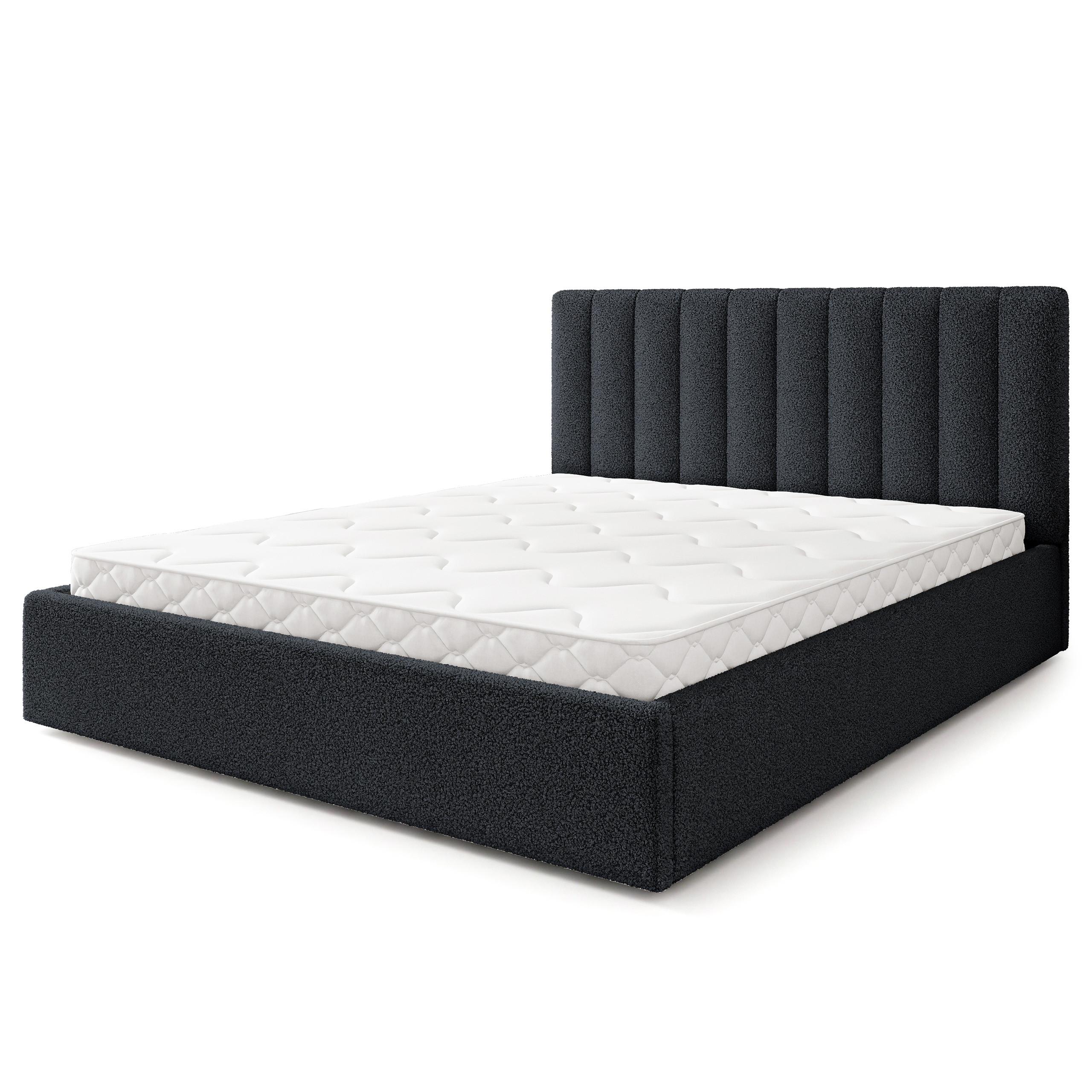 wohnli-moebel-suche-800001667088 Wohnli Möbelsuche - POLSTERBETT DEMERA Q 160x200 cm mit Bettkästen - Schwarz