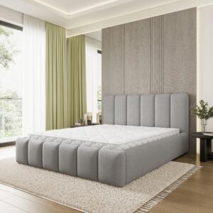 wohnli-moebel-suche-800001667131-1 POLSTERBETT ATTORA SR 120x200 cm mit Bettkästen - Grau Holz MASSENO Möbel > Betten > Polsterbetten Grau