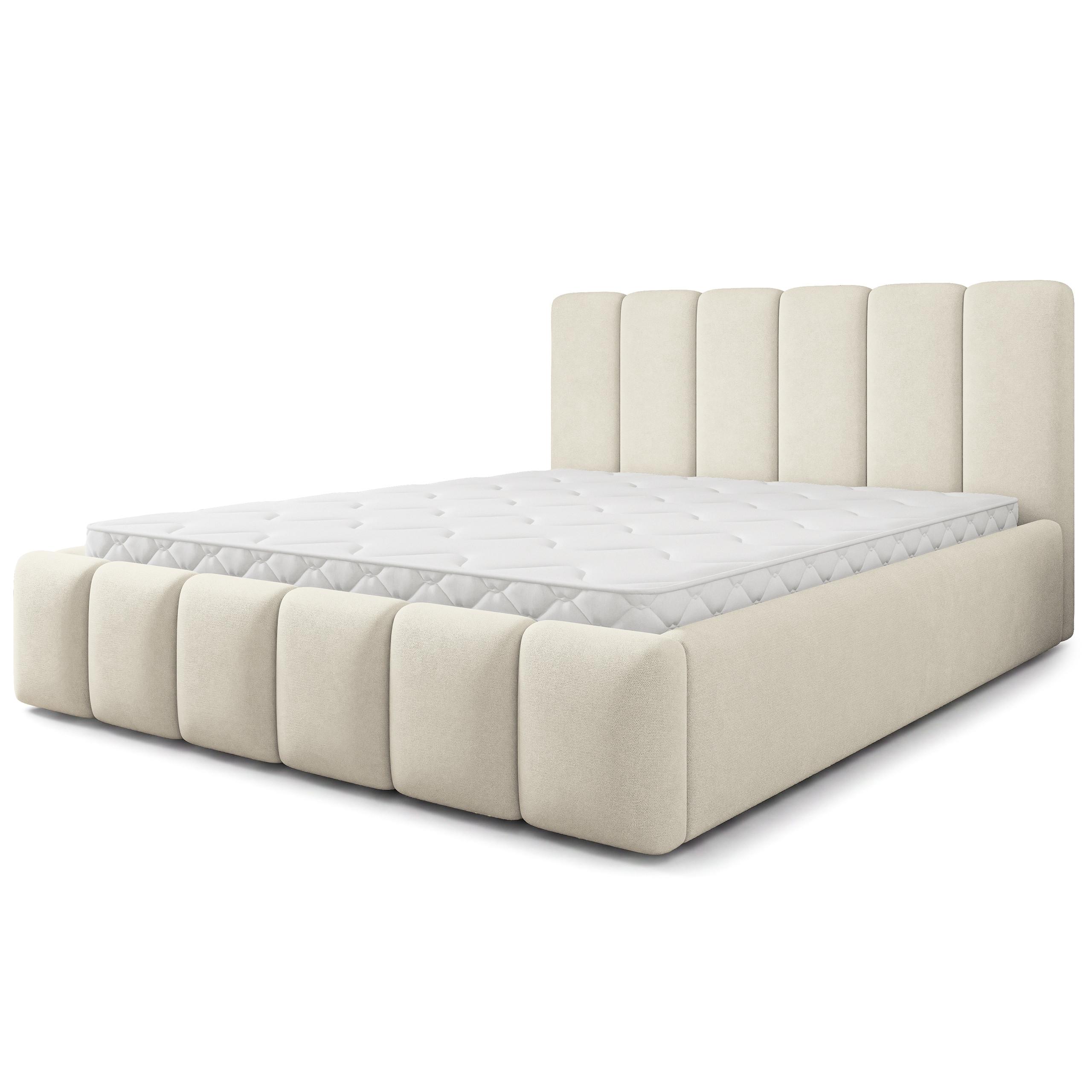 Wohnli Möbelsuche - POLSTERBETT ATTORA SR 180x200 cm mit Bettkästen - Creme
