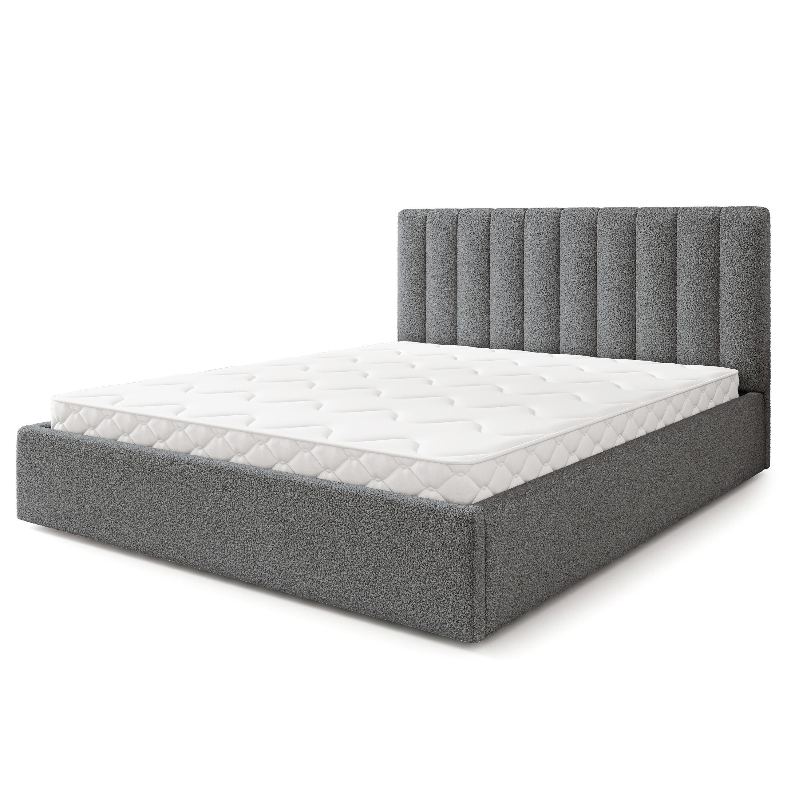wohnli-moebel-suche-800001667139 Wohnli Möbelsuche - POLSTERBETT DEMERA Q 140x200 cm mit Bettkästen - Grau