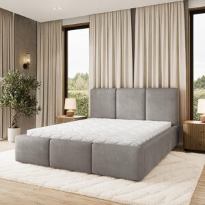 wohnli-moebel-suche-800001667179-1 POLSTERBETT MORENA MGV 180x200 cm mit Bettkästen - Grau Holz MASSENO Möbel > Betten > Polsterbetten Grau