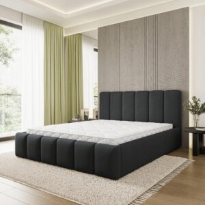 wohnli-moebel-suche-800001667186-1 POLSTERBETT ATTORA SR 200x200 cm mit Bettkästen - Schwarz Holz MASSENO Möbel > Betten > Polsterbetten Schwarz