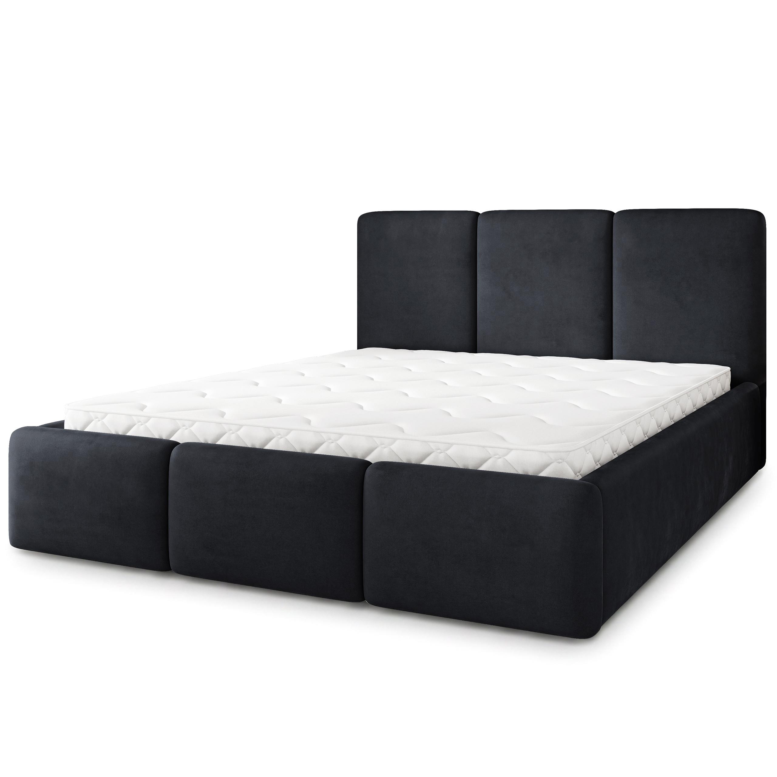 wohnli-moebel-suche-800001667199 Wohnli Möbelsuche - POLSTERBETT MORENA MGV 140x200 cm mit Bettkästen - Schwarz