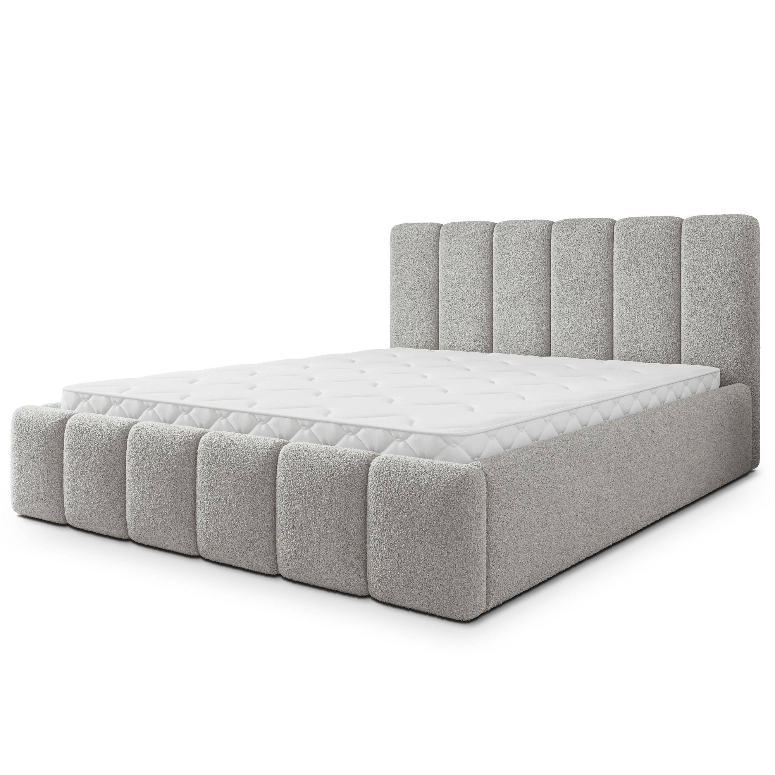 wohnli-moebel-suche-800001667233 Wohnli Möbelsuche - POLSTERBETT ATTORA Q 200x200 cm mit Bettkästen - Hellgrau