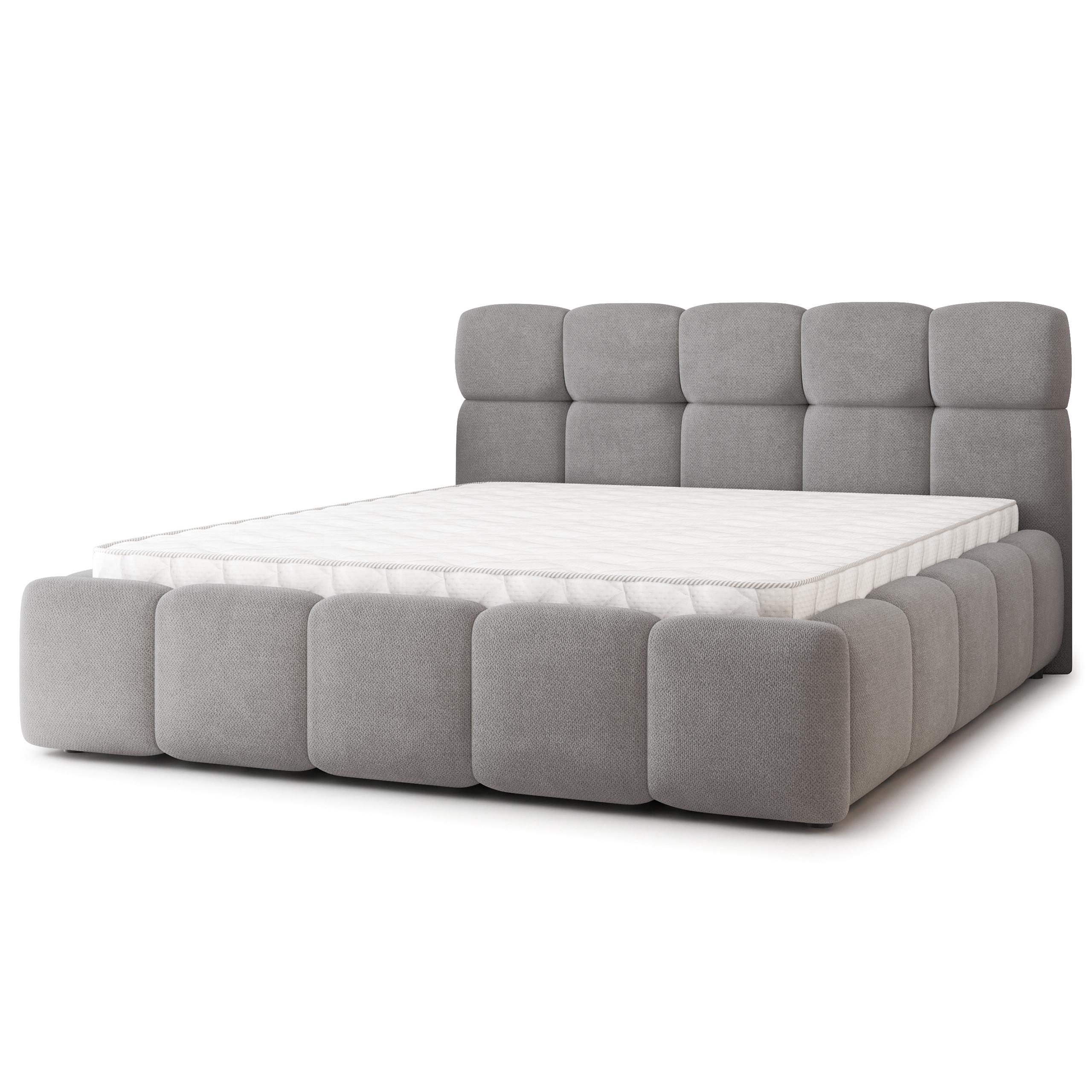 Wohnli Möbelsuche - POLSTERBETT FARU SR 200x200 cm mit Bettkästen - Grau