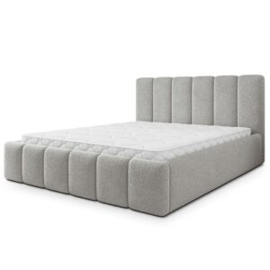 Wohnli Möbelsuche - POLSTERBETT ATTORA Q 180x200 cm mit Bettkästen - Hellgrau