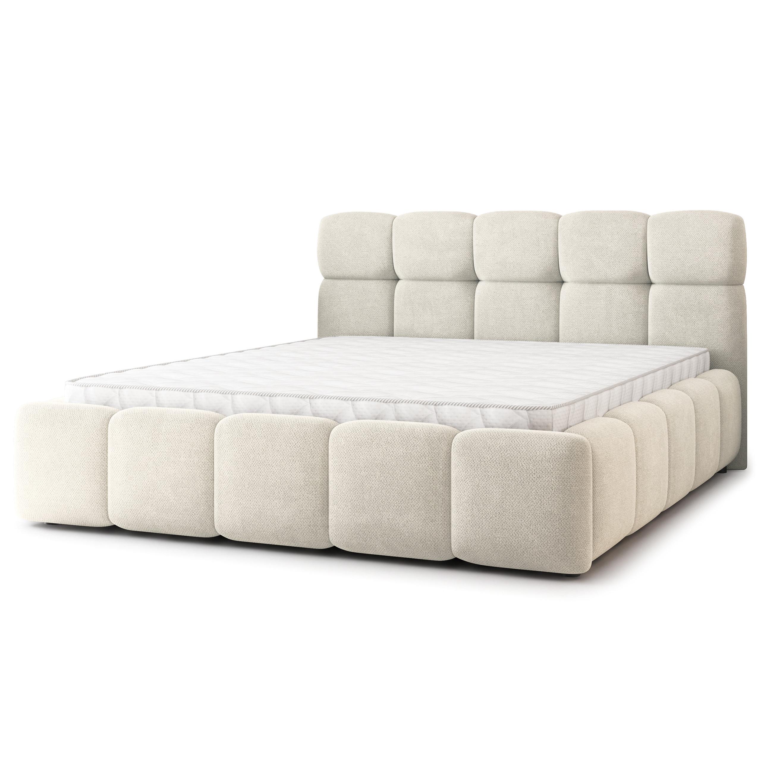 Wohnli Möbelsuche - POLSTERBETT FARU SR 160x200 cm mit Bettkästen - Creme