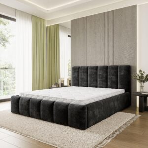 wohnli-moebel-suche-800001667286-1 POLSTERBETT ATTORA LM 180x200 cm mit Bettkästen - Schwarz Holz MASSENO Möbel > Betten > Polsterbetten Schwarz