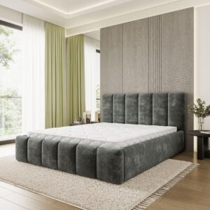 wohnli-moebel-suche-800001667290-1 POLSTERBETT ATTORA LM 140x200 cm mit Bettkästen - Grau Holz MASSENO Möbel > Betten > Polsterbetten Grau