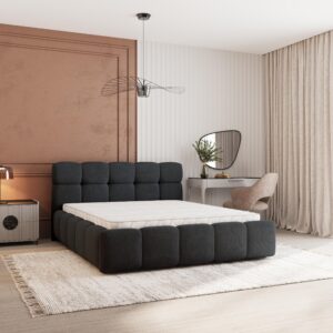 wohnli-moebel-suche-800001667292-1 POLSTERBETT FARU SR 120x200 cm mit Bettkästen - Schwarz Holz MASSENO Möbel > Betten > Polsterbetten Schwarz