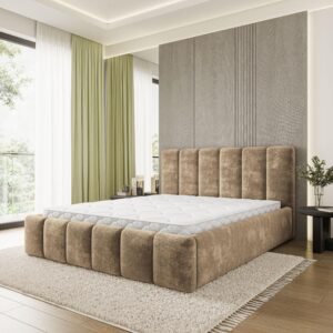 wohnli-moebel-suche-800001667342-1 POLSTERBETT ATTORA LM 120x200 cm mit Bettkästen - Beige Holz MASSENO Möbel > Betten > Polsterbetten Beige