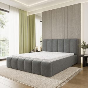 wohnli-moebel-suche-800001667351-1 POLSTERBETT ATTORA Q 160x200 cm mit Bettkästen - Grau Holz MASSENO Möbel > Betten > Polsterbetten Grau