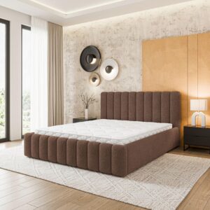 wohnli-moebel-suche-800001667352-1 POLSTERBETT DINESE Q 120x200 cm mit Bettkästen - Braun Holz MASSENO Möbel > Betten > Polsterbetten Braun
