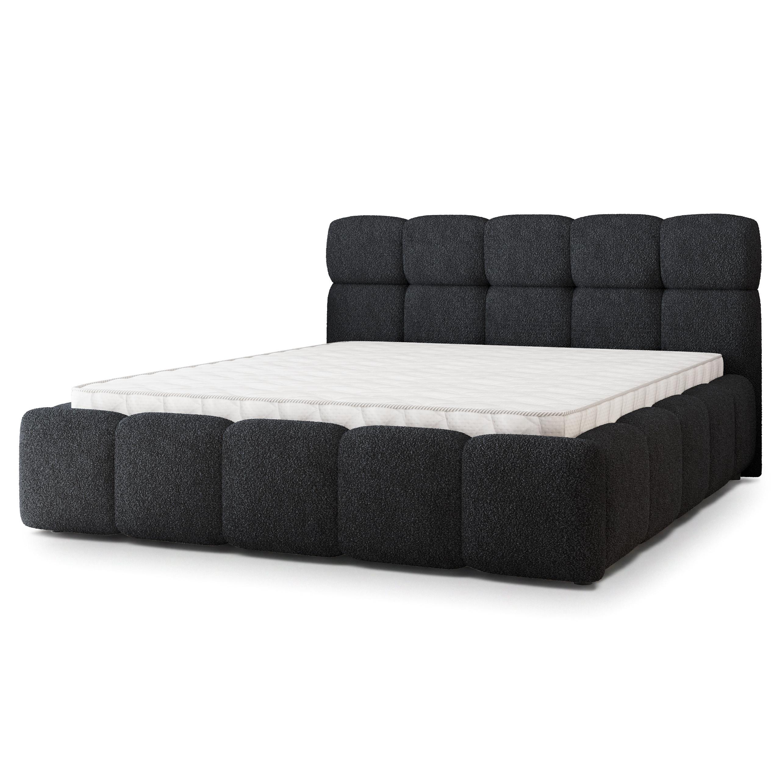 wohnli-moebel-suche-800001667406 Wohnli Möbelsuche - POLSTERBETT FARU Q 140x200 cm mit Bettkästen - Schwarz