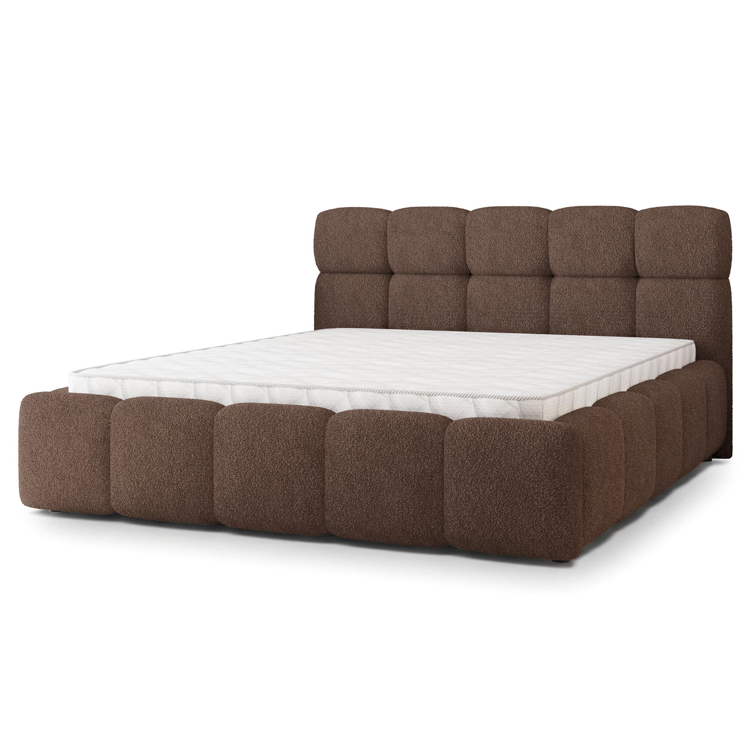 wohnli-moebel-suche-800001667501 Wohnli Möbelsuche - POLSTERBETT FARU Q 200x200 cm mit Bettkästen - Braun