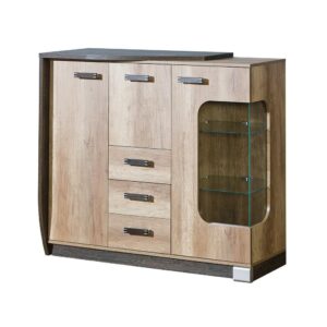 wohnli-moebel-suche-800001667827 Wohnli Möbelsuche - KOMMODE PALMERO 130/114/46cm mit 3 Schubladen 3 Türen Braun