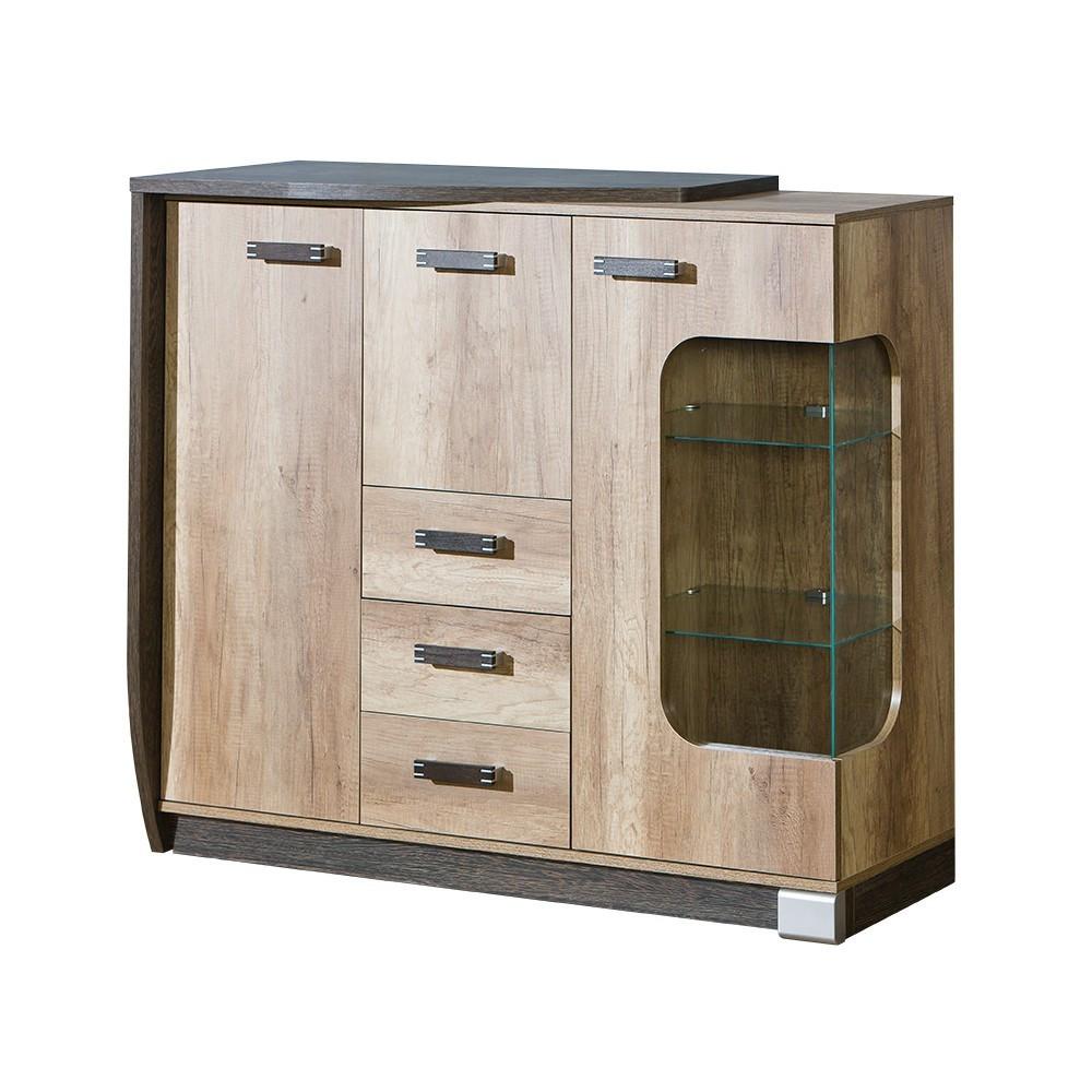 wohnli-moebel-suche-800001667827 Wohnli Möbelsuche - KOMMODE PALMERO 130/114/46cm mit 3 Schubladen 3 Türen Braun