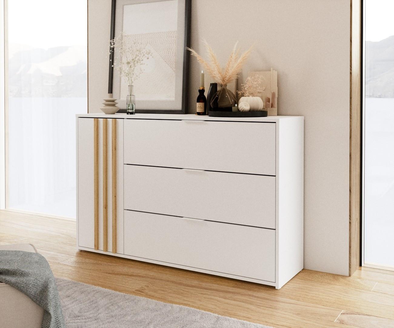 wohnli-moebel-suche-800001668159-1 5/35cm mit 3 Schubladen 1 Türen Weiß