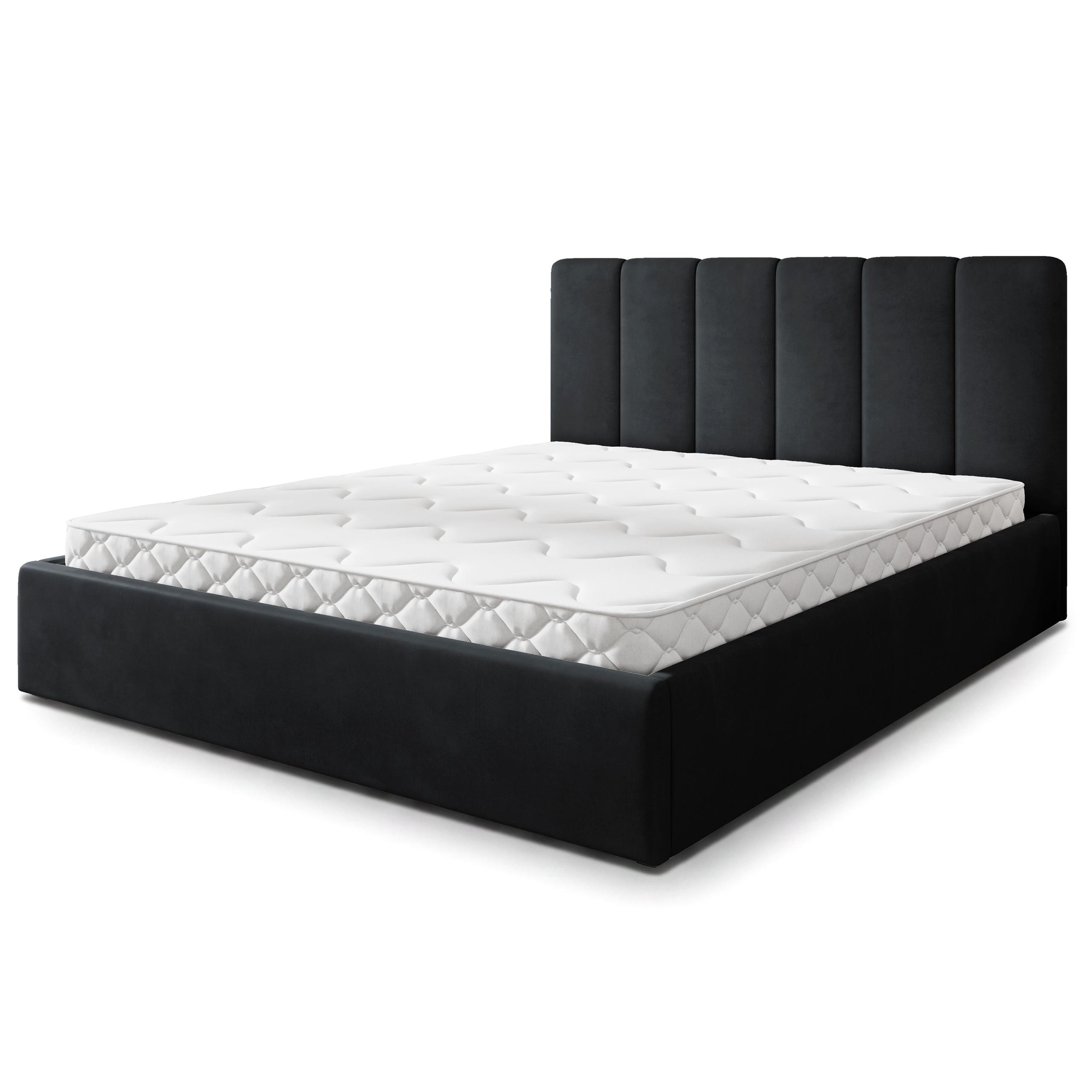 wohnli-moebel-suche-800001668220 Wohnli Möbelsuche - POLSTERBETT NEMIS 180x200 cm mit Bettkästen - Schwarz