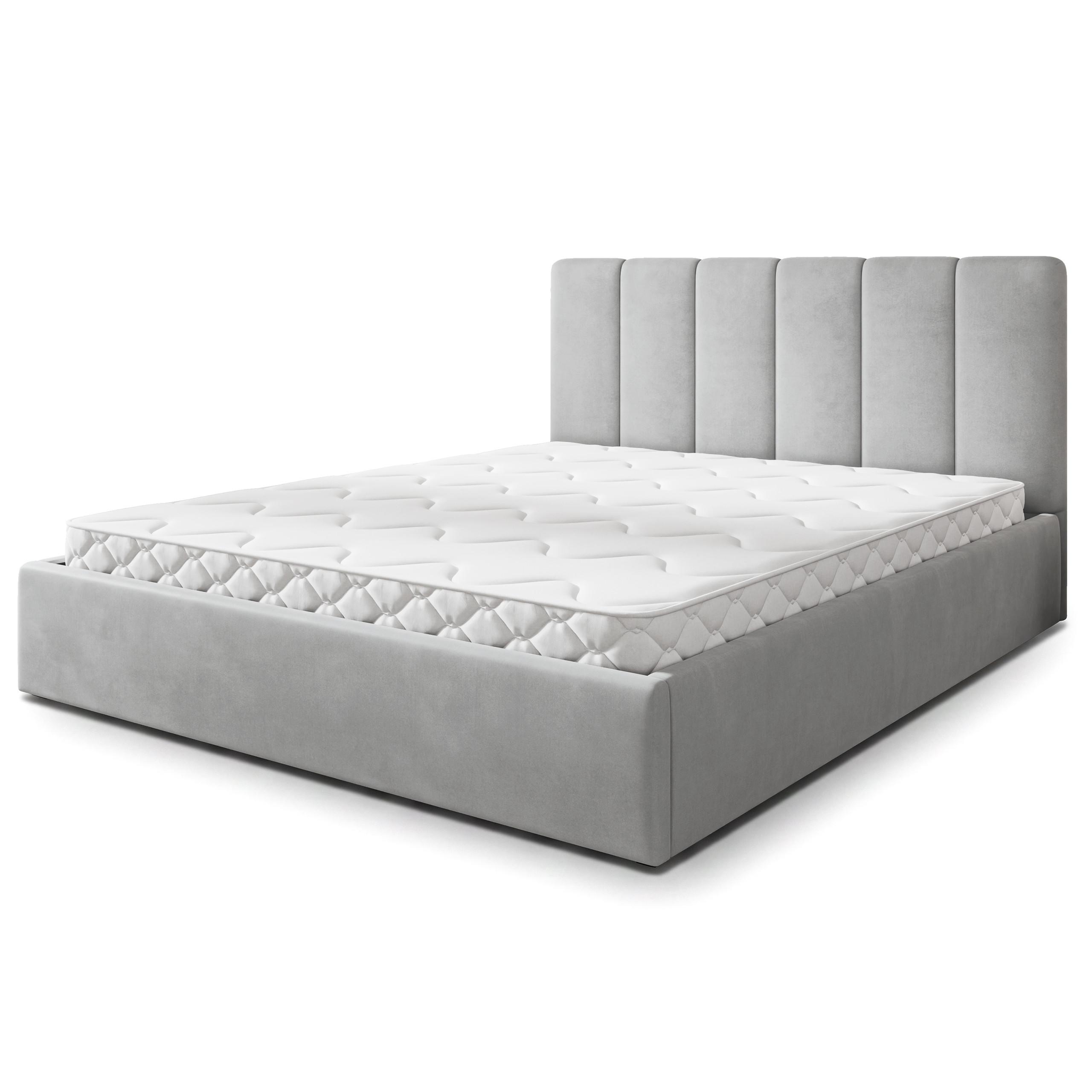 wohnli-moebel-suche-800001668255 Wohnli Möbelsuche - POLSTERBETT NEMIS 120x200 cm mit Bettkästen - Hellgrau