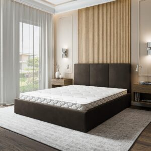 wohnli-moebel-suche-800001668303-1 POLSTERBETT AZURI 200x200 cm mit Bettkästen - Braun Holz MASSENO Möbel > Betten > Polsterbetten Braun