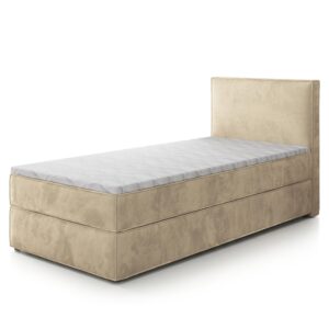 Wohnli Möbelsuche - BOXBETT PELLIO 80x200 cm mit Matratze und Topper - Creme