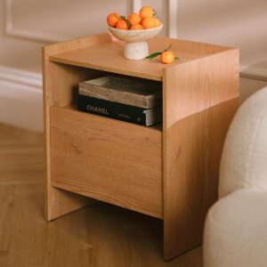 wohnli-moebel-suche-800001668855-1 NACHTTISCH Japandi Holz Holzwerkstoff Petits-meubles Möbel > Kommoden & Schubladenschränke > Nachttische Braun
