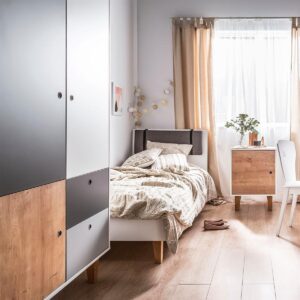 SCHRANK Holz Holzwerkstoff Petits-meubles Möbel > Schränke > Kleiderschränke Braun