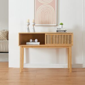 KONSOLENTISCH Ypäjä Holz [en.casa] Möbel > Kommoden & Schubladenschränke > Konsolentische Braun