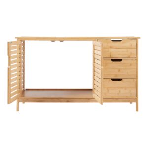 WASCHBECKENUNTERSCHRANK Boksereys Naturmaterialien [en.casa] Möbel > Schränke > Badezimmerschränke > Waschbeckenunterschränke Braun
