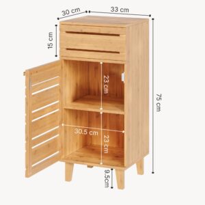 BADEZIMMERSCHRANK Epind Holz [en.casa] Möbel > Schränke > Badezimmerschränke Braun