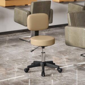 wohnli-moebel-suche-800001672201-1 SALONHOCKER Kunstleder Schaumstoff Braun Textil HOMCOM Möbel > Sessel > Hocker Braun