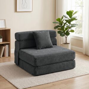 wohnli-moebel-suche-800001672528-1 BODENSTUHL Cord Schaumstoff Dunkelgrau Textil HOMCOM Möbel > Sessel > Polstersessel Grau