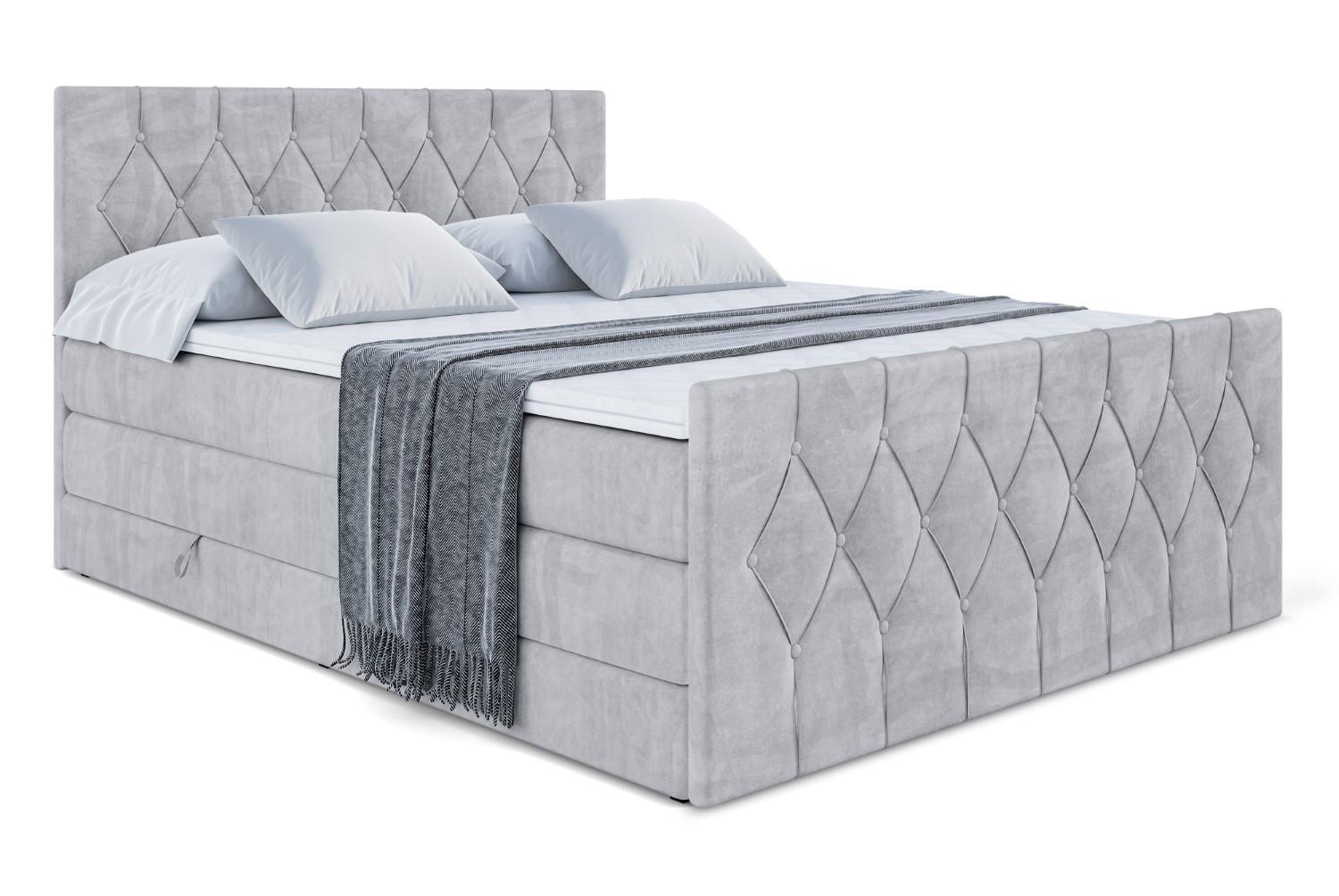 wohnli-moebel-suche-800001692953 Wohnli Möbelsuche - BOXSPRINGBETT VELANTO-Z KING - 200 x 200 - H3/H4 - Hellgrau