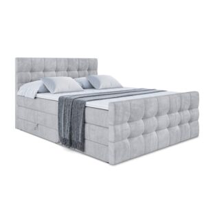 Wohnli Möbelsuche - BOXSPRINGBETT BERO-Z KING - 200 x 200 - H3/H4 - Hellgrau