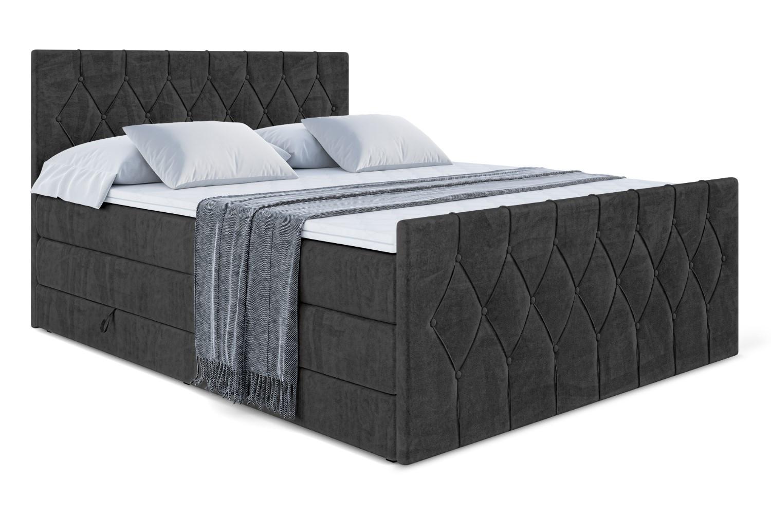 wohnli-moebel-suche-800001692993 Wohnli Möbelsuche - BOXSPRINGBETT VELANTO-Z KING - 200 x 200 - H3/H4 - Schwarz
